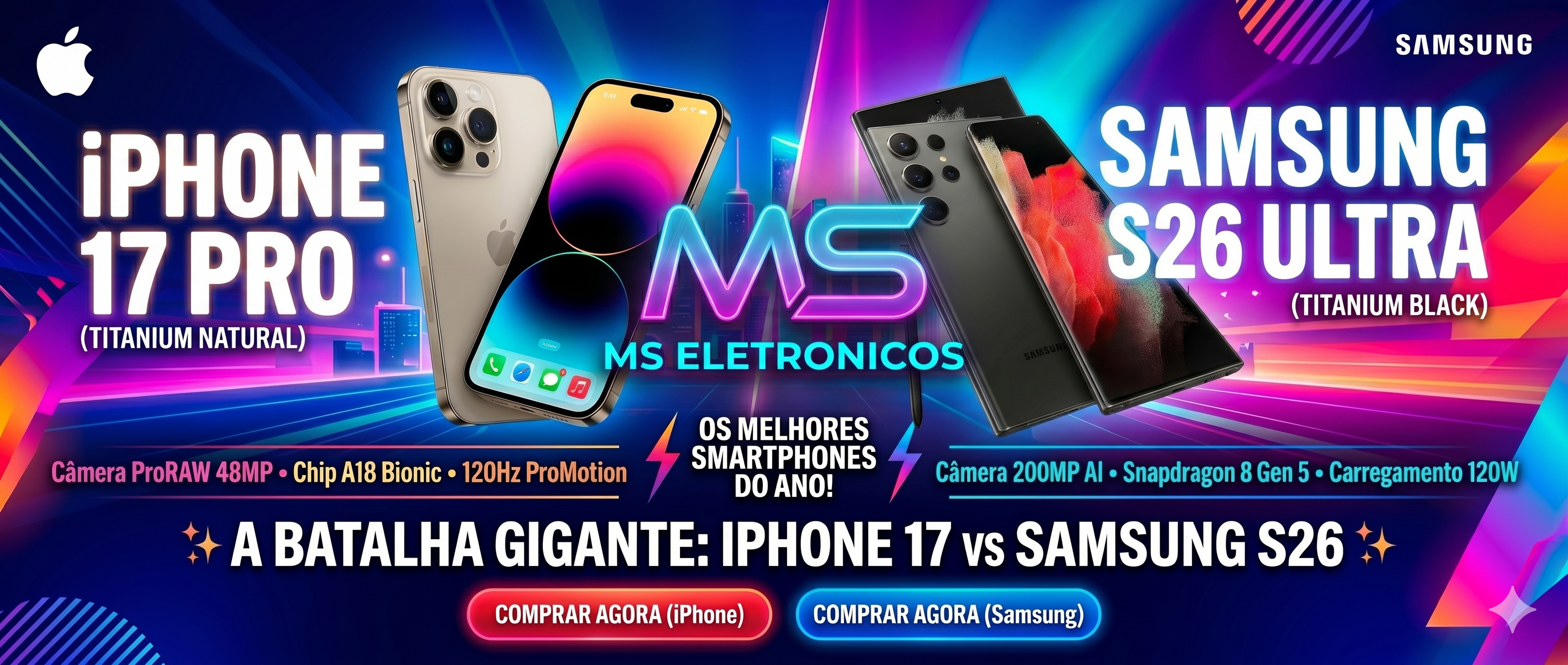 S26 e iPhone 17
